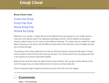 Tablet Screenshot of emojicheat.com